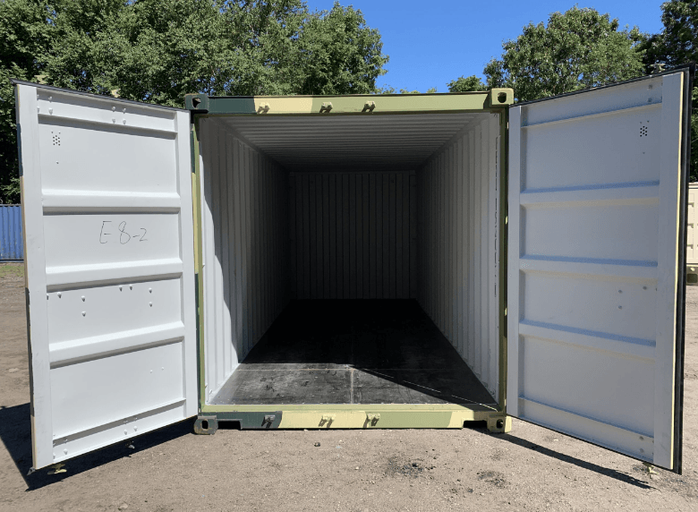 20′ x 8′ x 8.5′ new camo shipping/storage container