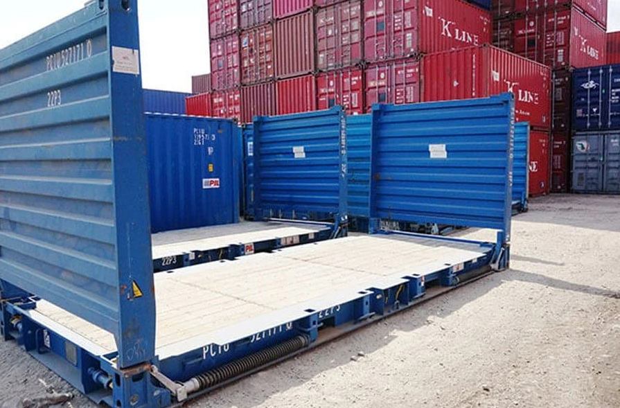 🏗️ 20 FT Used Flat Rack Shipping Container - Image 3